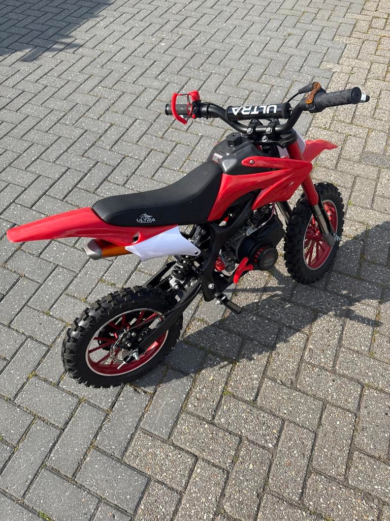 Zo goed als nieuwe Ultra Pitbike 50cc, Fietsen en Brommers, Ophalen, Zo goed als nieuw, Schijfrem, Pitbike
