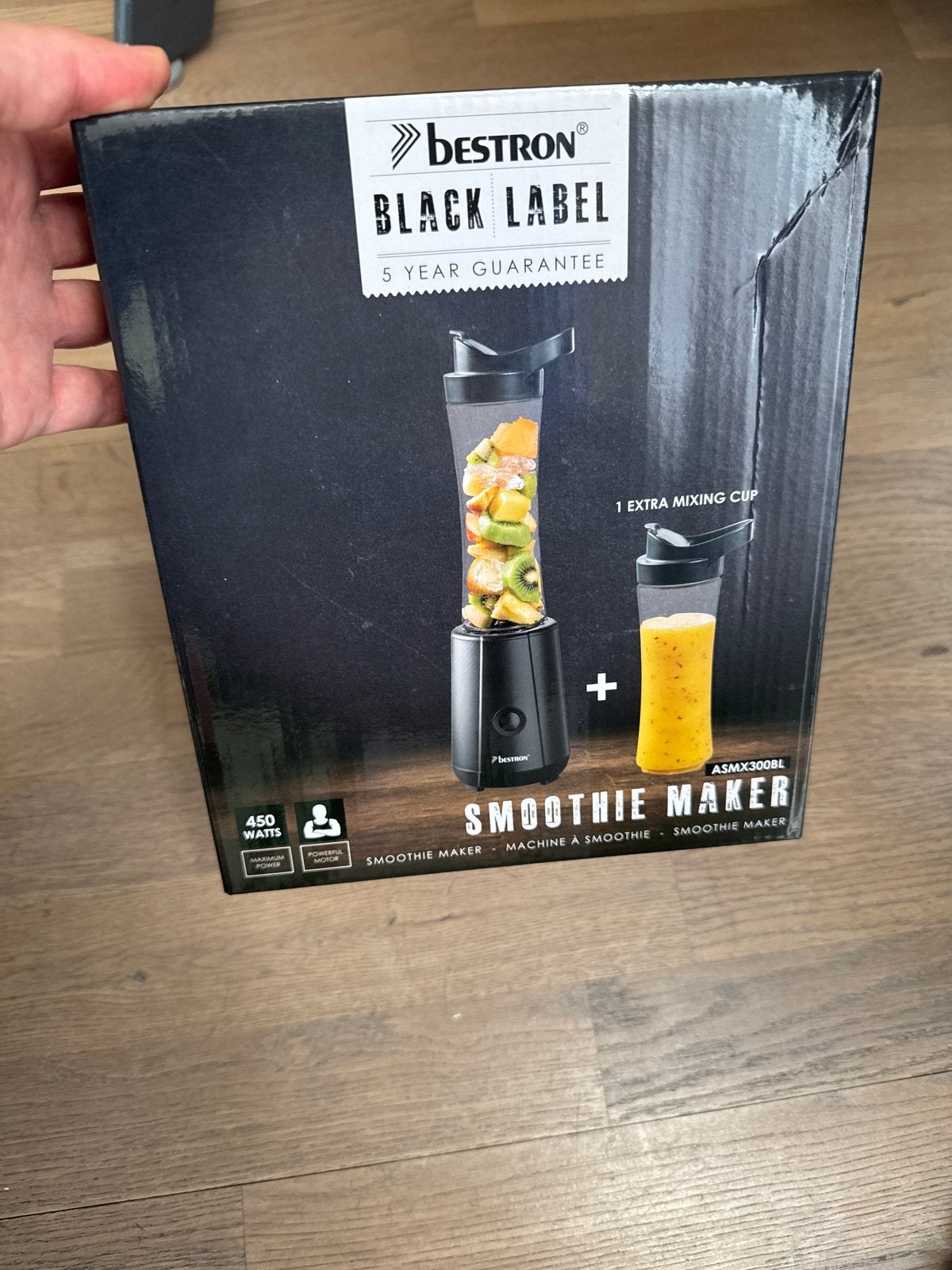 Bestron Black Label Smoothie Maker ASMX300BL - Nieuw, Minder dan 1 liter, Ophalen, Nieuw, 1 snelheid