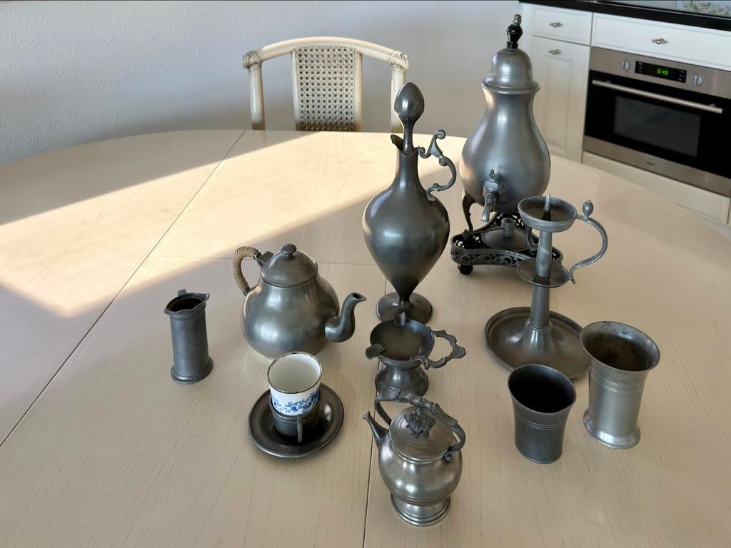 Antieke Tinnen Collectie - Diverse Voorwerpen, Antiek en Kunst, Ophalen