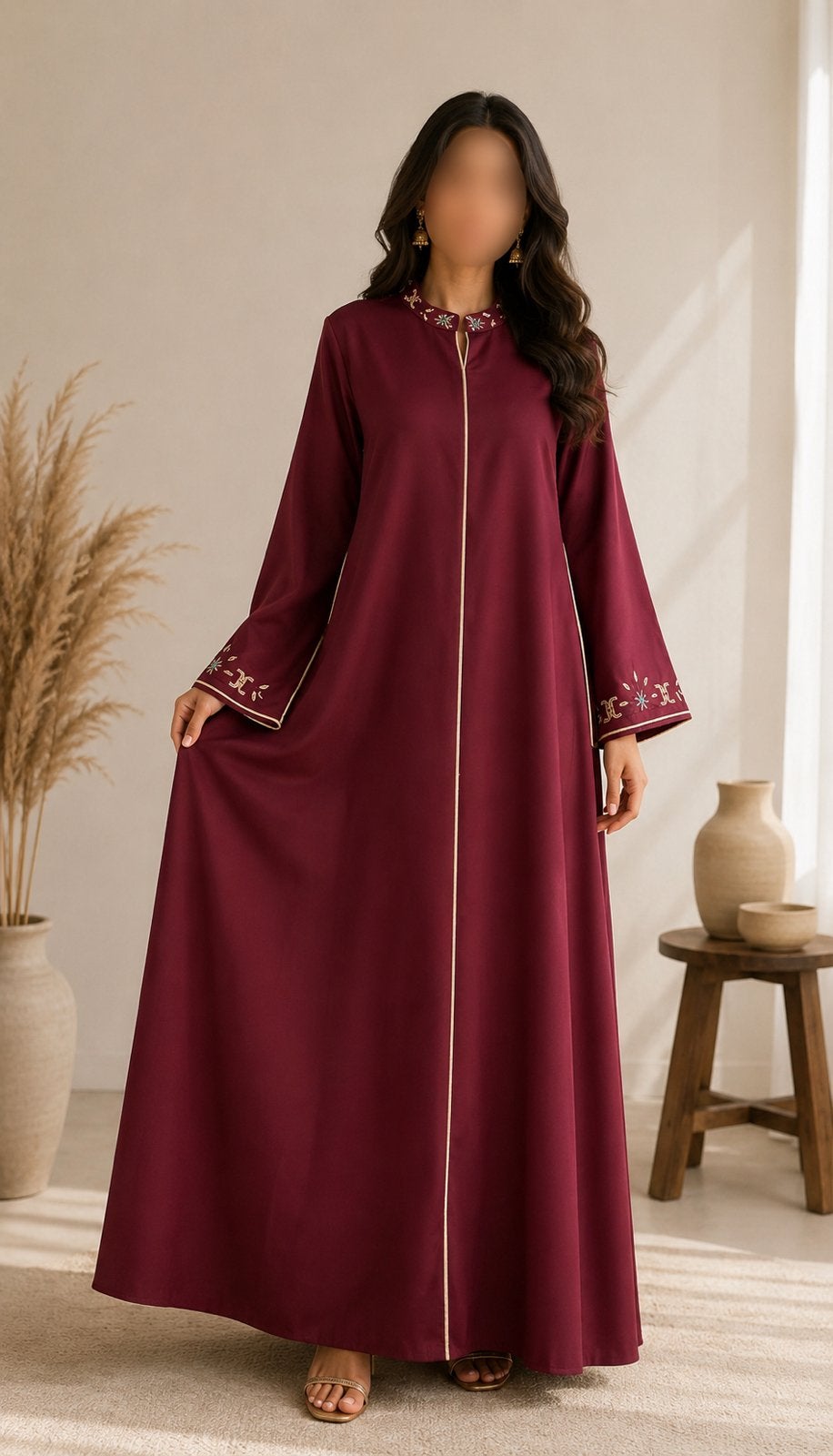 Abaya/ Kaftan/ Kimono / galajurk/ feestjurk S/M, Ophalen of Verzenden, Zo goed als nieuw, Galajurk