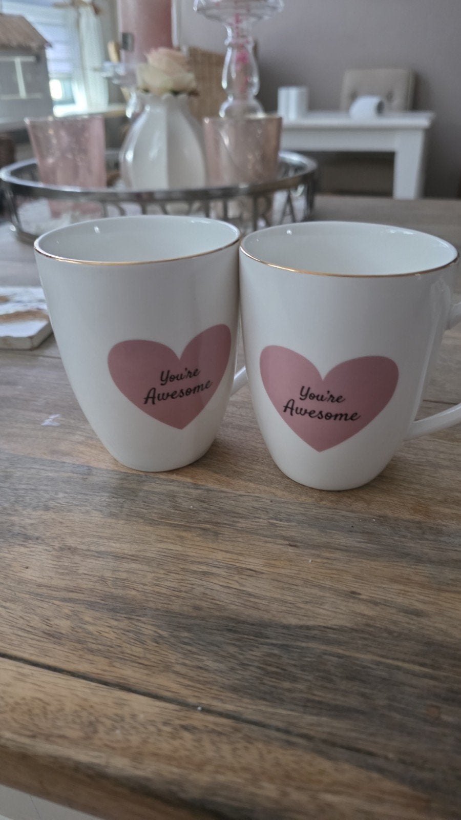 Riviera Maison mokken, Ophalen of Verzenden, Zo goed als nieuw, Overige stijlen, Kop(pen) en/of Schotel(s)