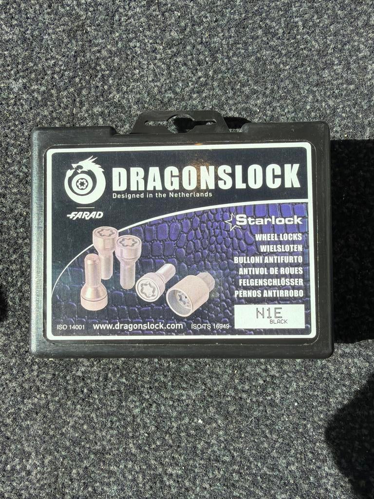 Dragonslock Velgenslot Set Mini - Zwart Gecoat, Ophalen of Verzenden, Gebruikt