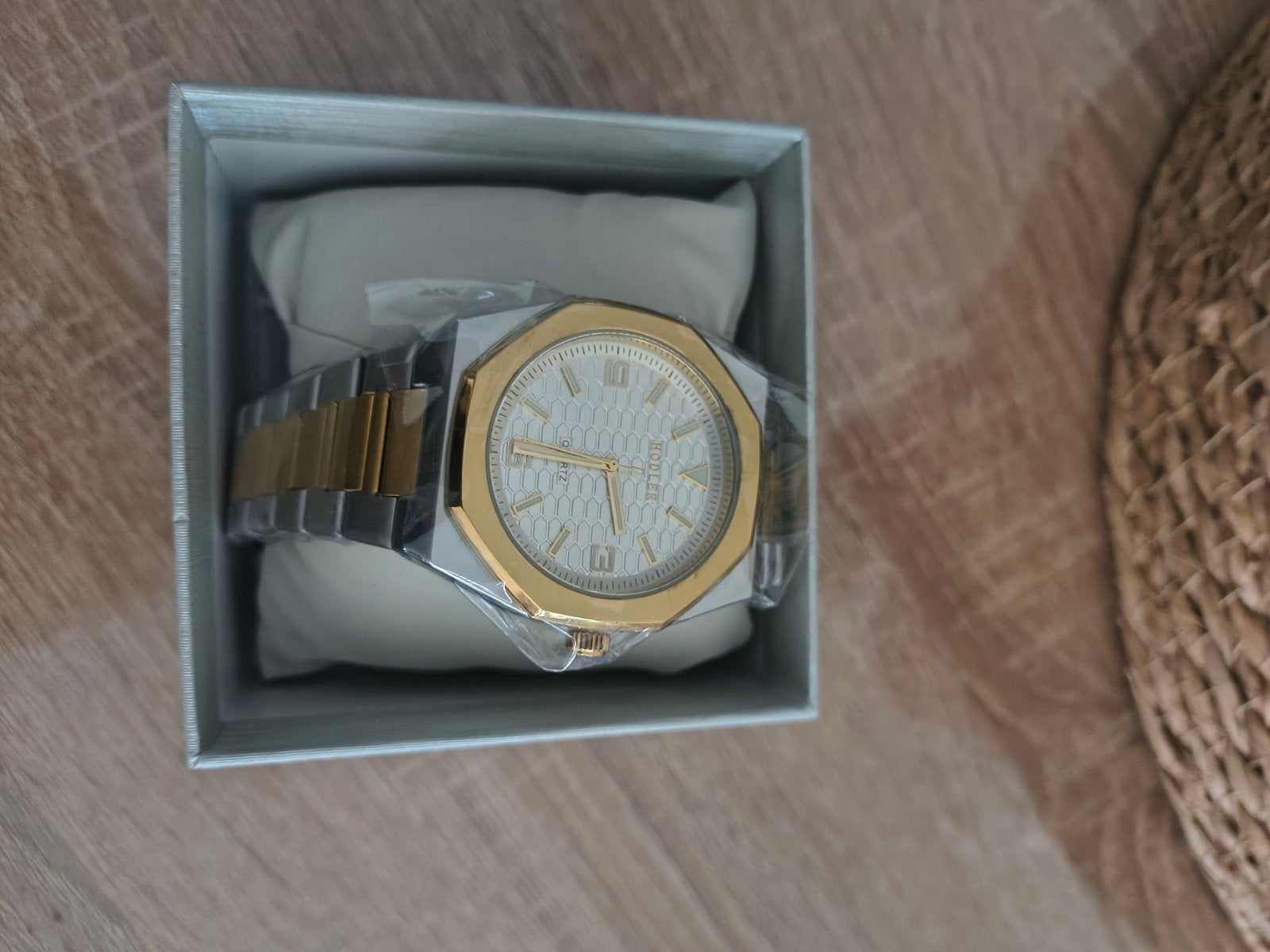 Hodler Watches Zernez-Gold Silver Polshorloge Nieuw, Overige merken, Staal, Staal, Polshorloge