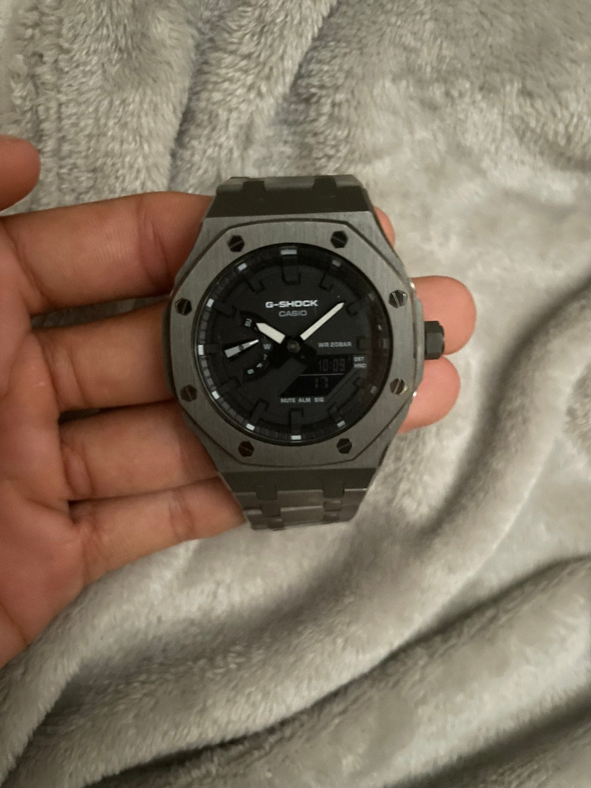 Casio G-shock met AP band Customized, Sieraden, Tassen en Uiterlijk, Ophalen, Zo goed als nieuw, Polshorloge, Casio