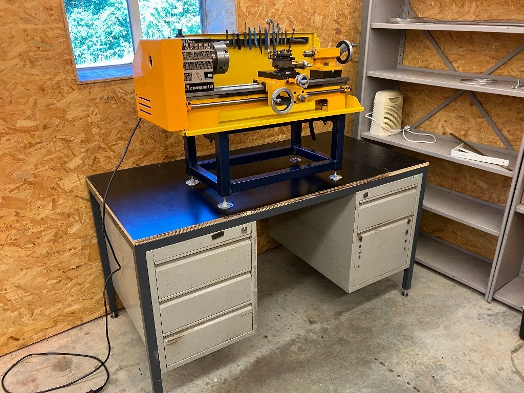 EMCO 8 draaibank op standaard met accessoires, Ophalen, Gebruikt, Metaaldraaibank, Minder dan 500 mm