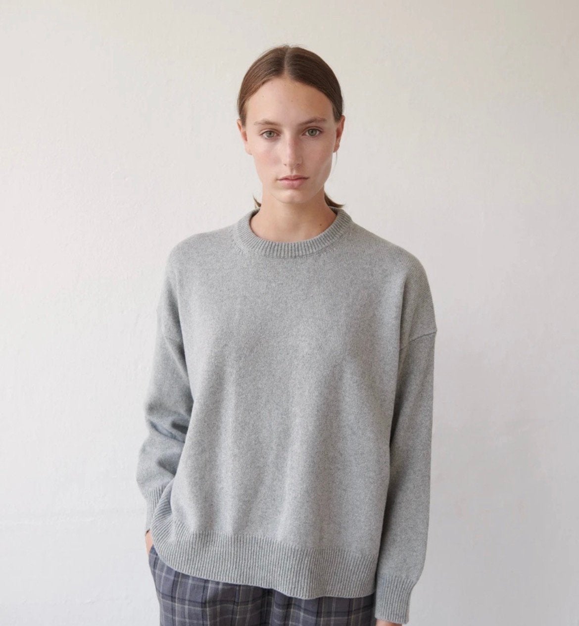 Skall Studio cashmere trui lichtgrijs M oversized NP 425,00, Ophalen of Verzenden, Nieuw, Maat 38/40 (M), Grijs