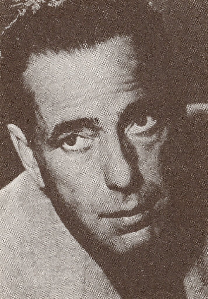 Kaart Humphrey Bogart, Verzenden, Ongelopen, Sterren en Beroemdheden