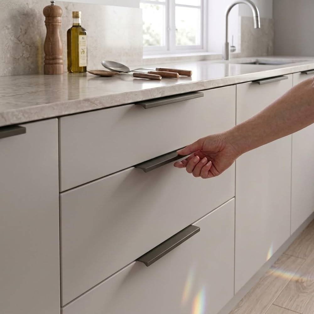 Design RVS Meubelgrepen 192 mm | Minimalistisch Profiel, Ophalen of Verzenden, Nieuw, Rvs, Klink of Kruk