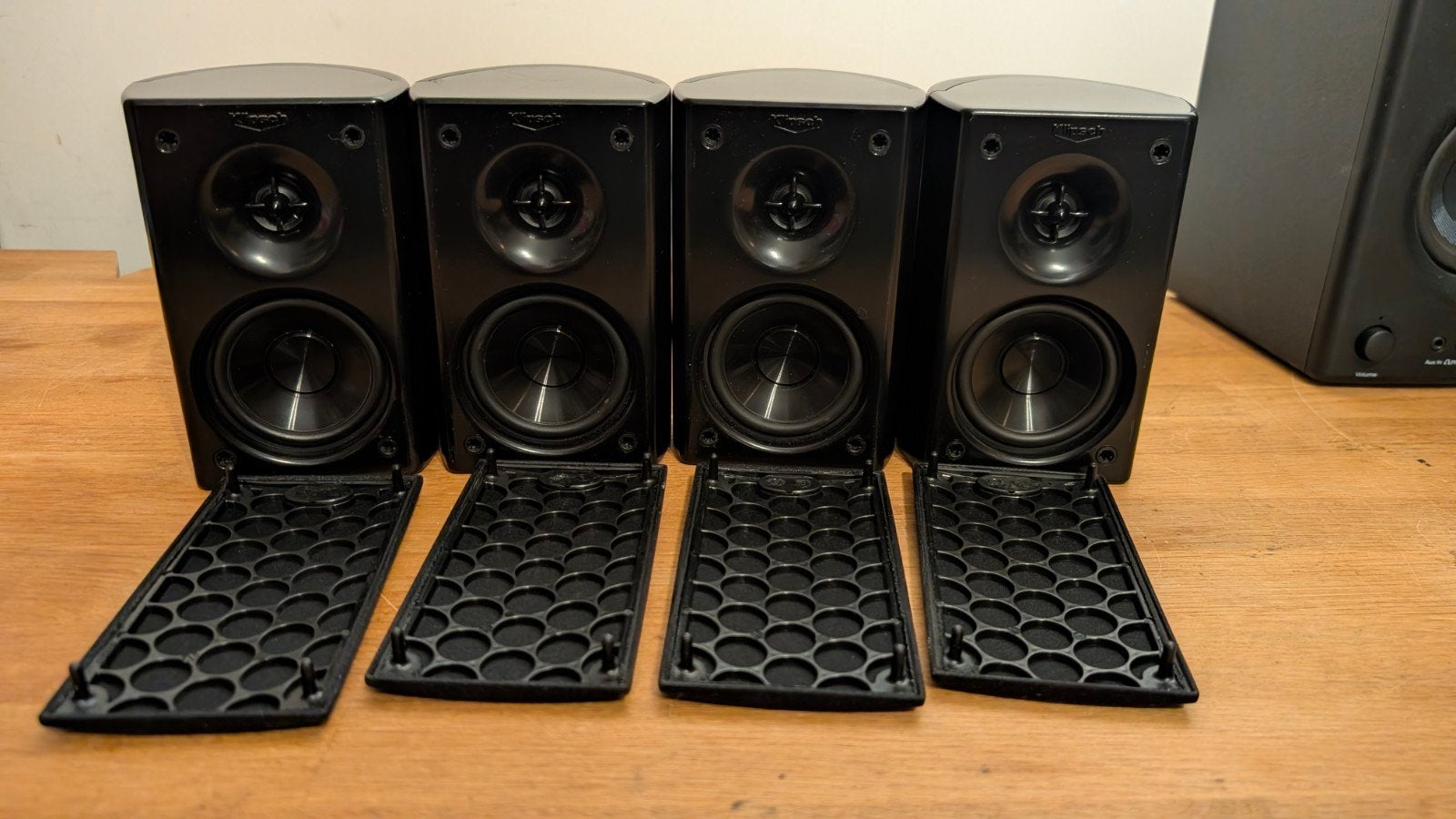 Klipsch Quintet Surround Speakerset – 4 stuks, Ophalen of Verzenden, Gebruikt, Front, Rear of Stereo speakers, Overige merken