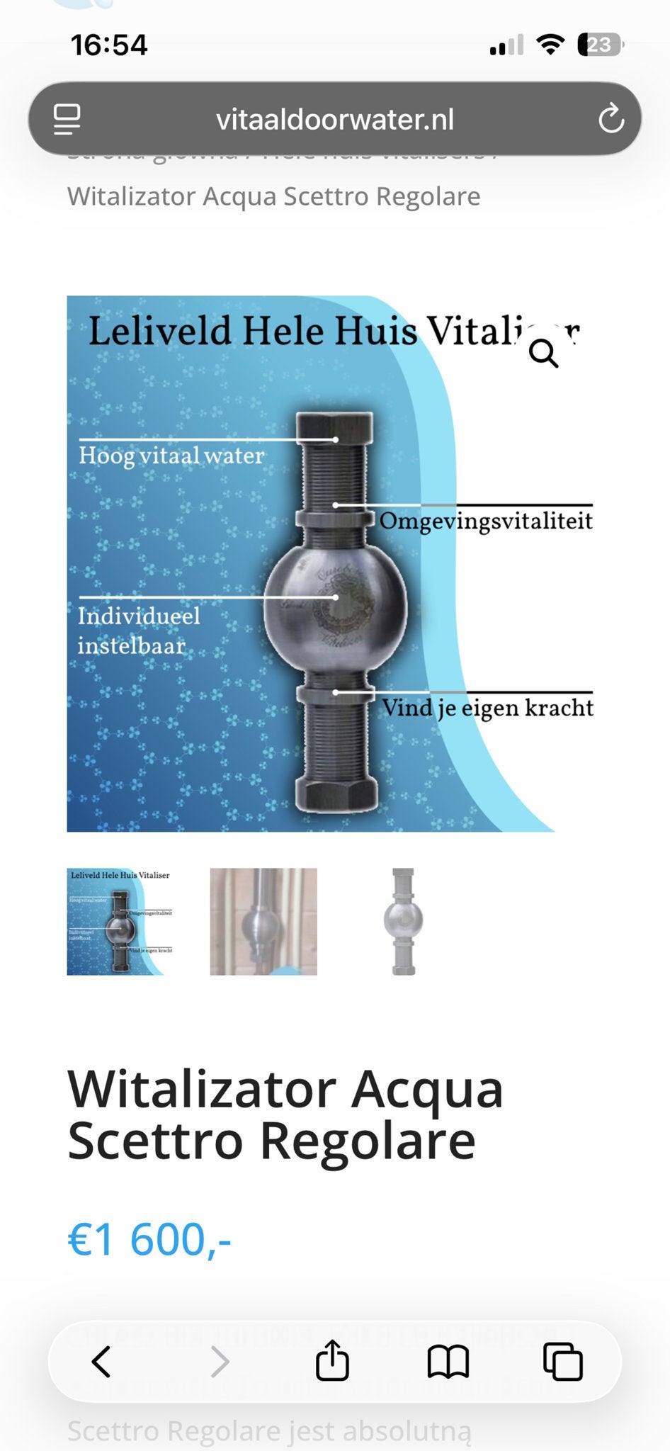 Leliveld Hele Huis Vitalisator Acqua Scettro Regolare, Ophalen of Verzenden, Nieuw, Elektrische waterontharder