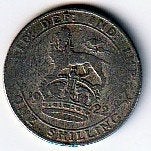 1  shilling  1922  Engeland. km. 816 a, Ophalen of Verzenden, Overige landen, Losse munt, Zilver