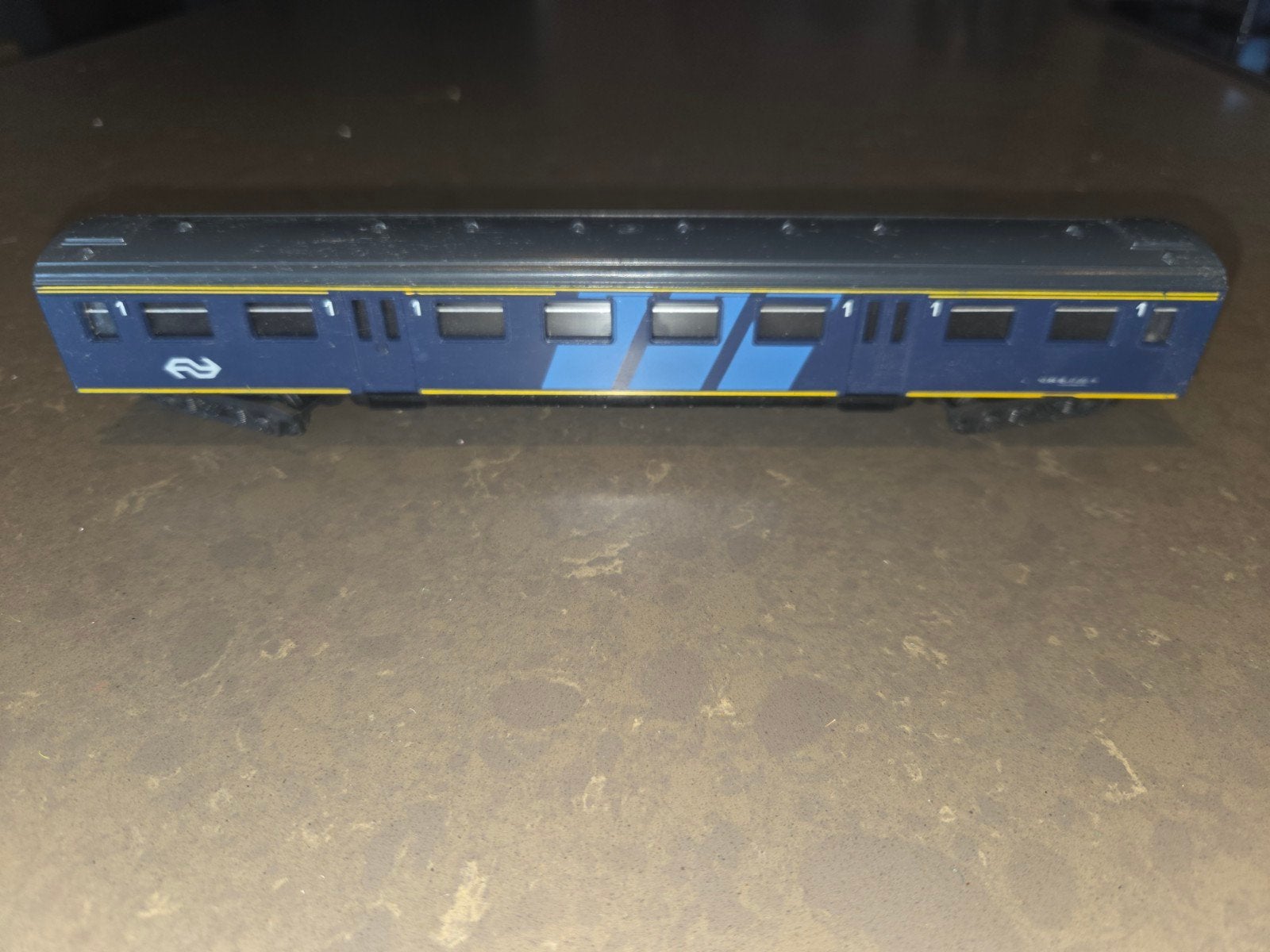 NS Wagon - Blauw met Gele Streep, Gebruikt, Gelijkstroom of Wisselstroom, Wagon, NS
