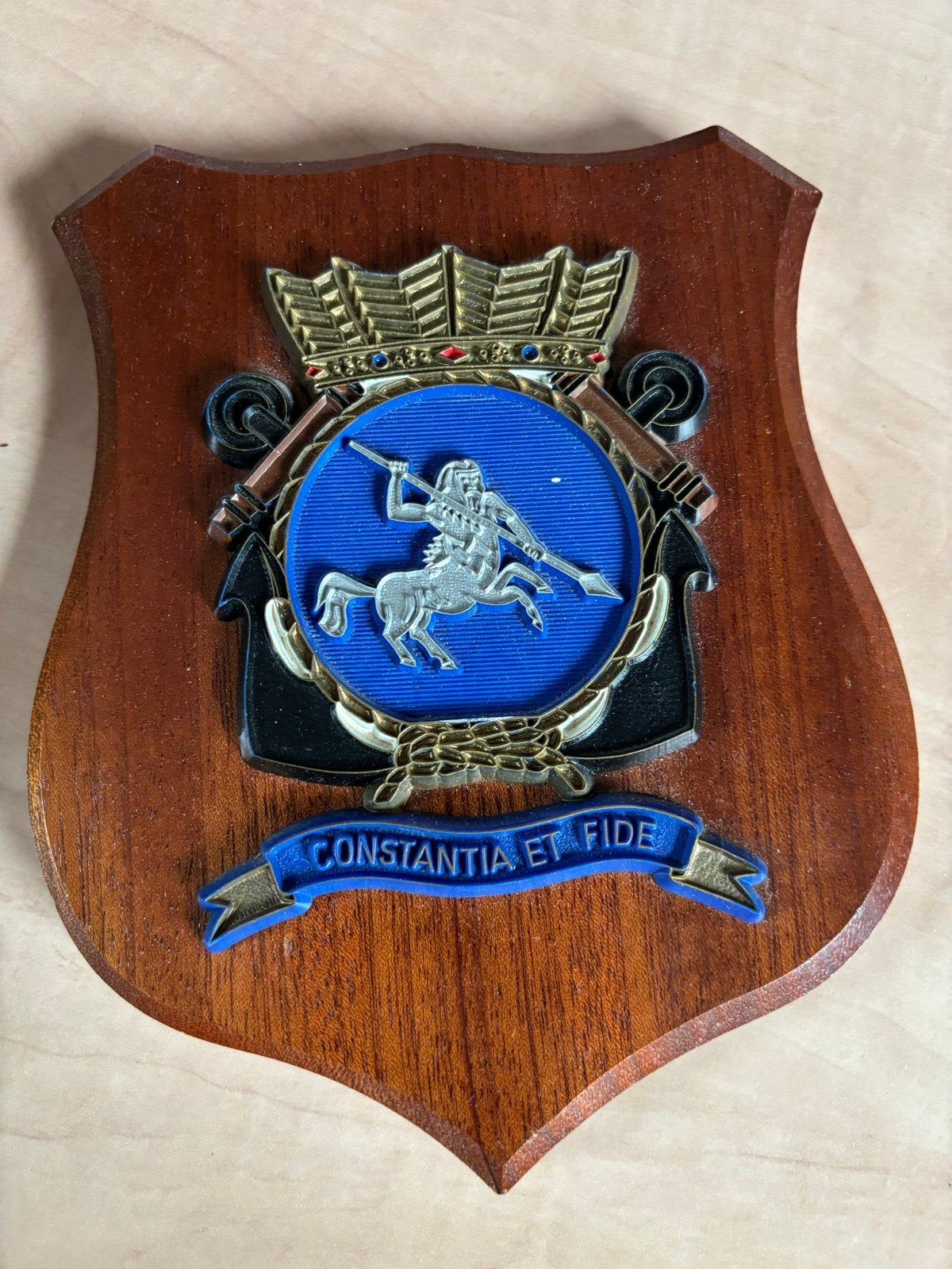 Schildje Marine opleidingskamp Hilversum, Verzenden, Marine, Nederland, Embleem of Badge