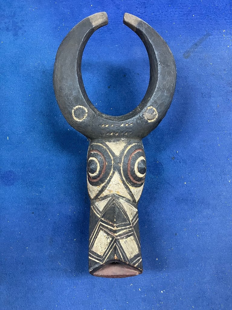 Afrikaans Masker Burkina Faso, Koe/Os, Afrika, Masker, 63 cm, Zwart