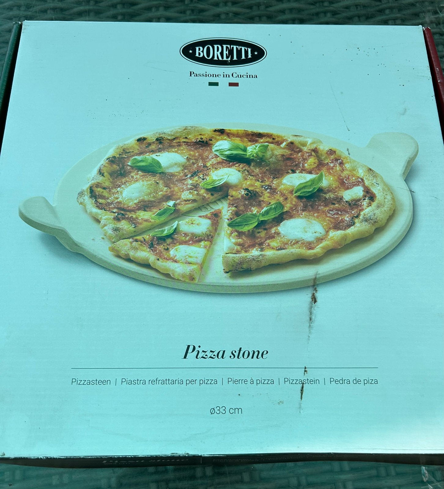 Boretti pizza steen, Ophalen, Nieuw