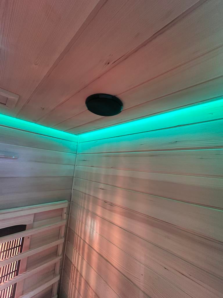 COMBI SAUNA INFRAROOD MET OPGIETKACHEL GRATIS BEZORGD! 🚚, Ophalen of Verzenden, Zo goed als nieuw, Fins of Traditioneel, Complete sauna
