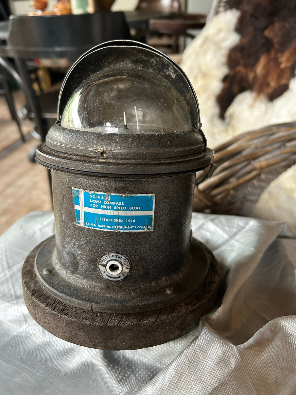 Vintage Saura Marine Dome Kompas voor Snelle Boten, Gebruikt, Wettersport, Wettersport1@gmail.com, Ophalen of Verzenden