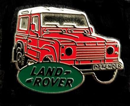 Land Rover Defender pin rood, Verzenden, Nieuw, Transport, Speldje of Pin