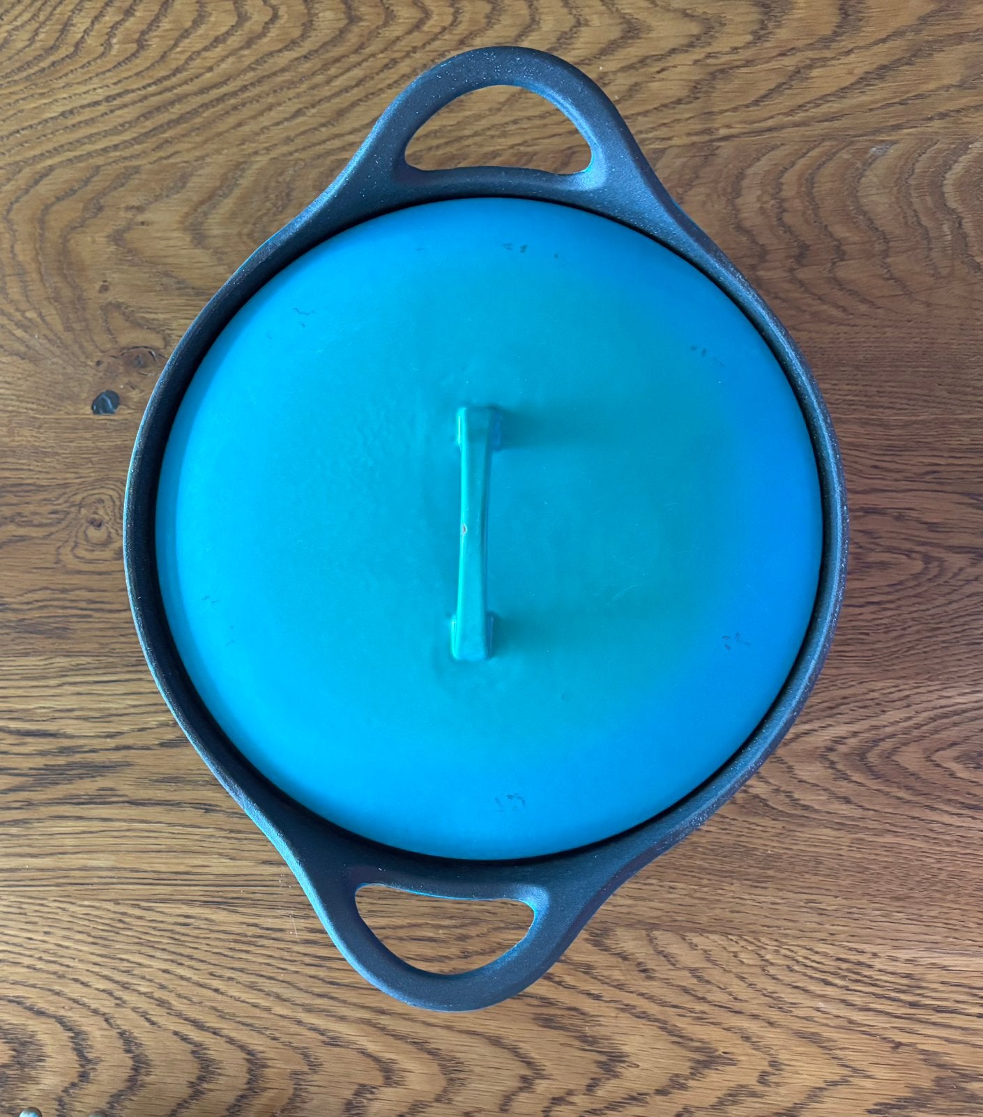 Gietijzeren stoofpan 25cm ø + gratis onderzetters, Ophalen, Zo goed als nieuw, Geschikt voor inductie, Braadpan