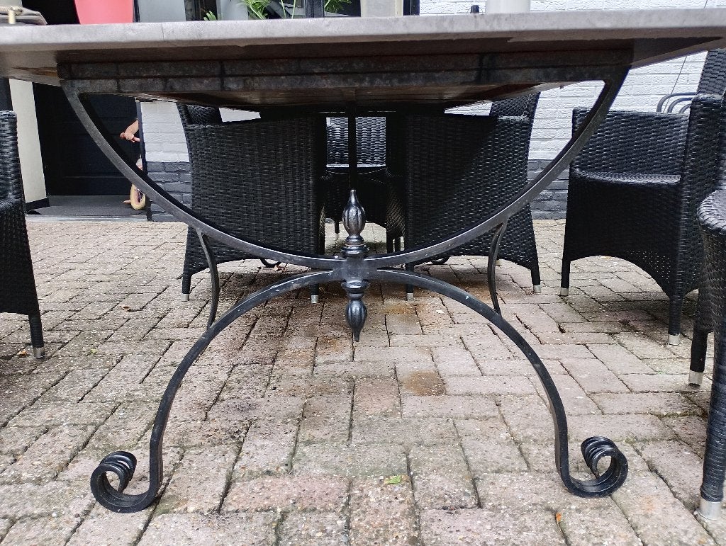 Gietijzer Onderstel buitentafel, Ophalen, Gebruikt, Rechthoekig, Metaal