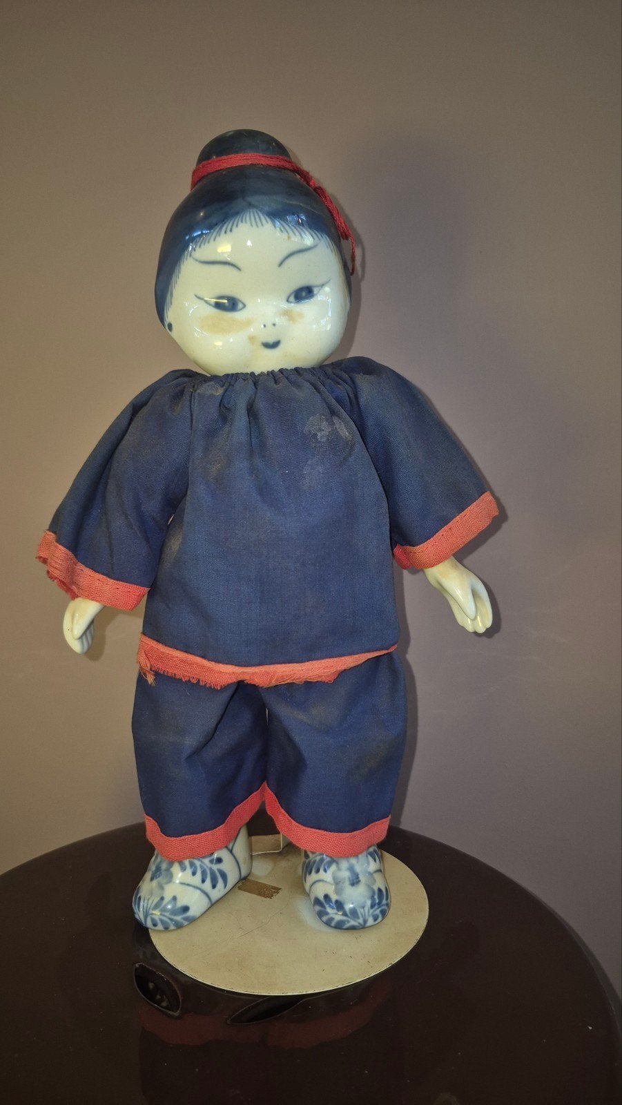 Vintage Chinese pop in traditionele kleding, Ophalen of Verzenden, Gebruikt, Pop