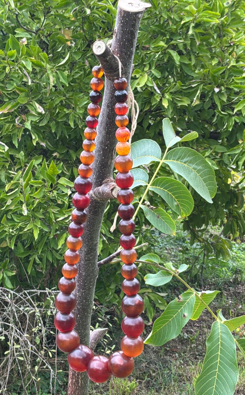 Afrikaanse ketting met amber kralen, Sieraden, Tassen en Uiterlijk, Verzenden, Overige materialen, Ketting