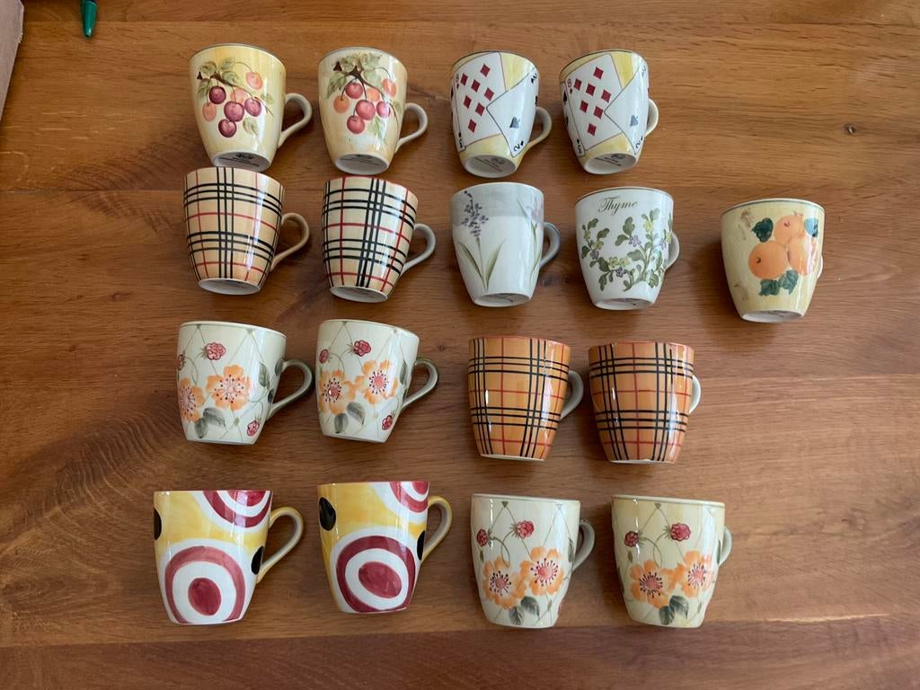 Vic’s Design koffie kopjes, Senseomaat (14) nieuwstaat!, Ophalen of Verzenden, Zo goed als nieuw, Overige stijlen, Kop(pen) en/of Schotel(s)