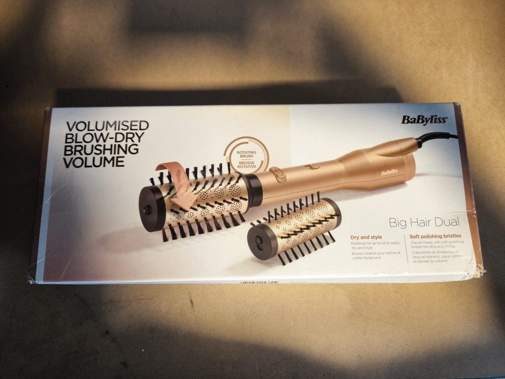 BaByliss Big Hair Dual Roterende Föhnborstel AS952E, Sieraden, Tassen en Uiterlijk, Uiterlijk | Haarverzorging, Ophalen of Verzenden