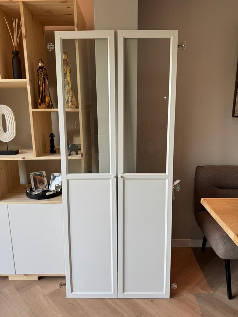 2x oxberg vitrinedeur voor ikea billy kast, Huis en Inrichting, Ophalen, Minder dan 50 cm, Zo goed als nieuw, 150 tot 200 cm