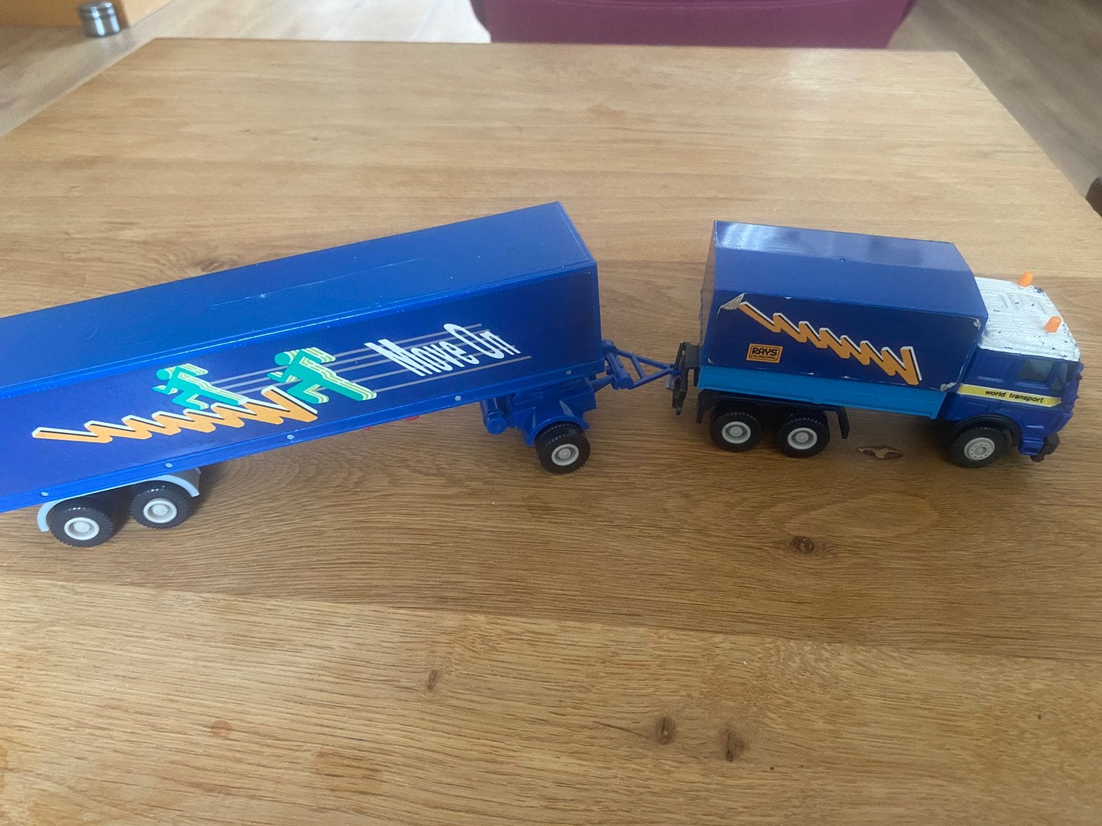 Oude mercedes vrachtwagen met aanhanger, Verzenden, Gebruikt