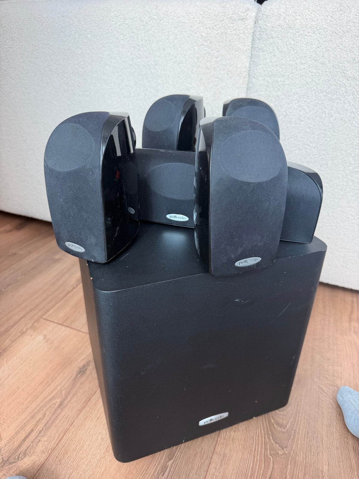 Polk Audio LT1600 Speakerset 5.1 Home Cinema Set, Gebruikt, Losse componenten, Speakers, Ophalen