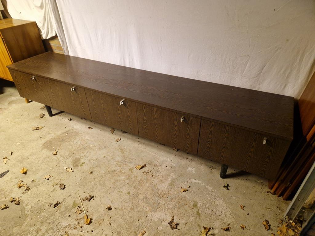 Lange dressoir/sideboard - 220x60x45cm, Huis en Inrichting, Kasten | Dressoirs, Gebruikt, 200 cm of meer, 50 tot 75 cm, Met deur(en)