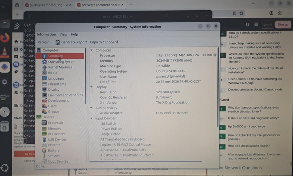 Dell Latitude D630 Laptop - ideaal voor linux, Gebruikt, HDD, Qwerty, Verzenden