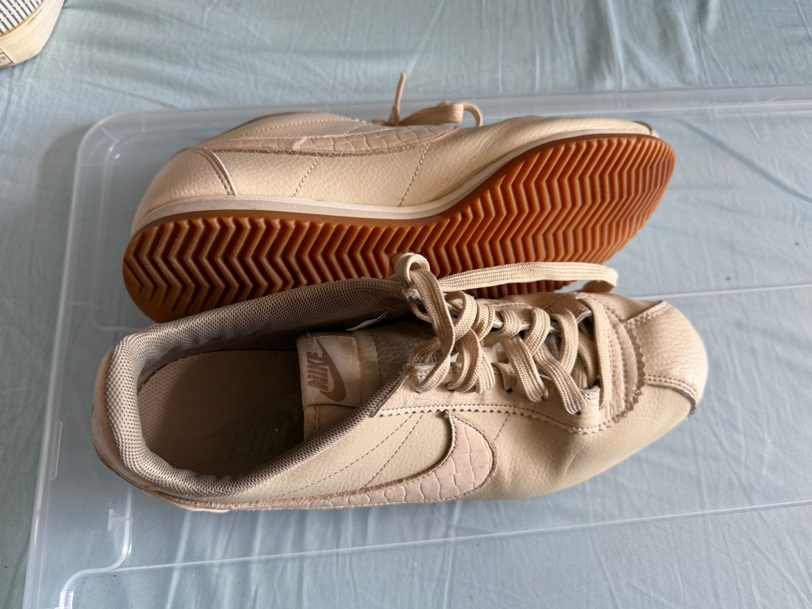 Nike Cortez Sneakers - Beige - Maat 42.5, Verzenden, Zo goed als nieuw, Beige, Sneakers of Gympen