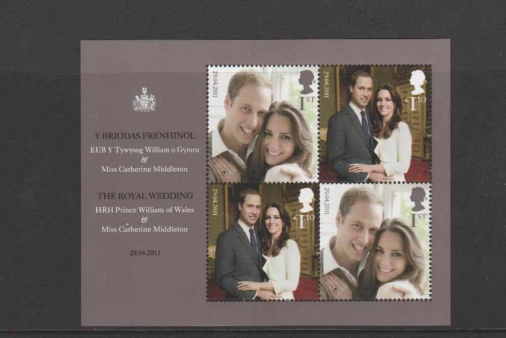 Engeland blok The Royal Wedding (2011)., Postzegels en Munten, Postzegels | Europa | UK, Ophalen of Verzenden, Postfris