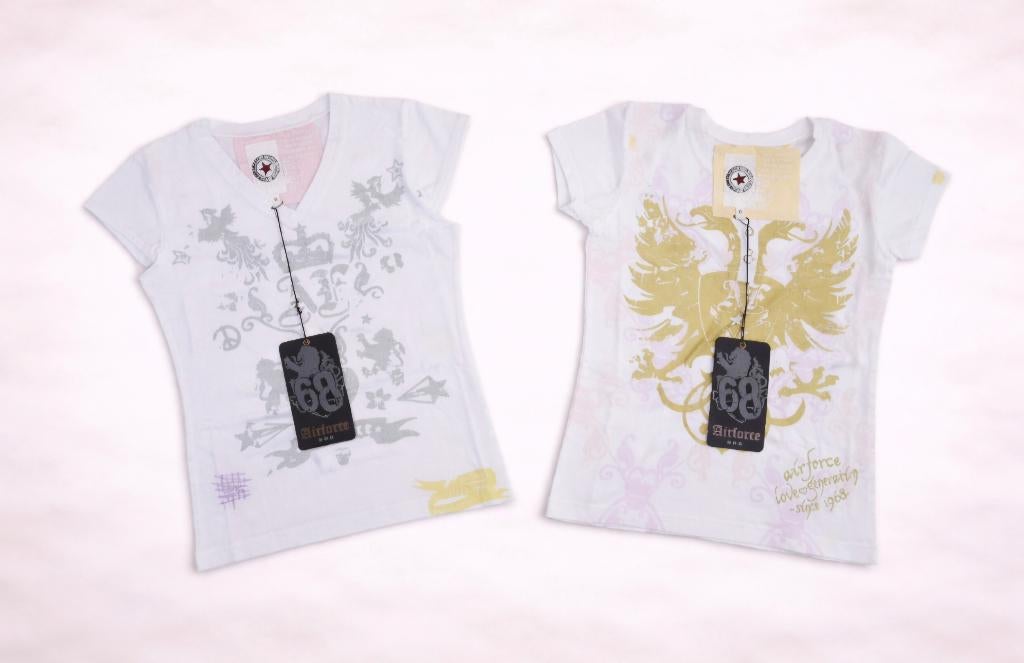 2x shirt Airforce Nieuw 140, Kinderen en Baby's, Kinderkleding | Maat 140, Meisje, Nieuw, Ophalen of Verzenden, Shirt of Longsleeve
