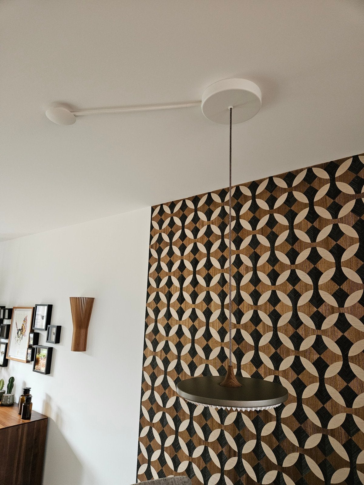 LE KLINT SOLEIL HANGLAMP THUNDER SKY/PAPIER  MET CASAMBI, Overige fittingen, Ophalen of Verzenden, JAPANDI, VINTAGE, Metaal
