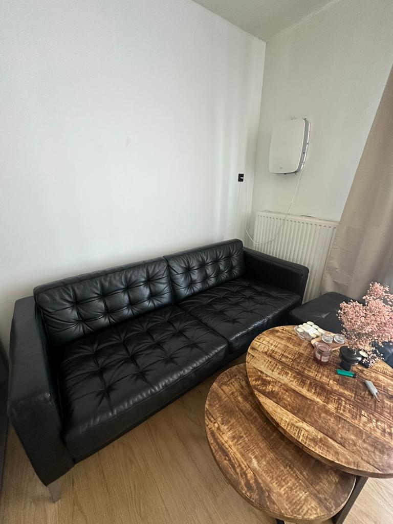 Ikea Landskrona 3 zitsbank met voetenbank, Ophalen of Verzenden, Zo goed als nieuw