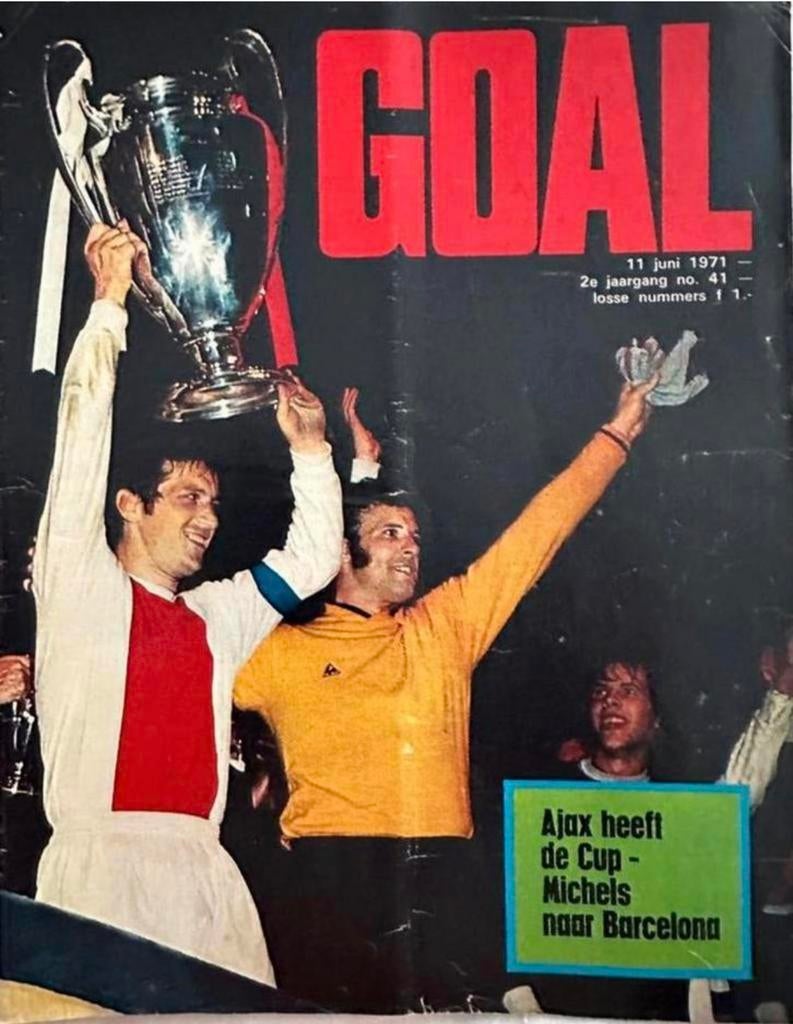 GOAL uit 1971 - Ajax wint Europa Cup I, Ophalen of Verzenden, Gelezen, Sport en Vrije tijd