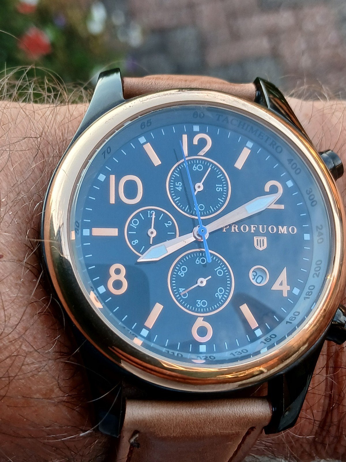 Profuomo Chronograaf Quartz Horloge - Full Set, Krasvrij, Ophalen of Verzenden