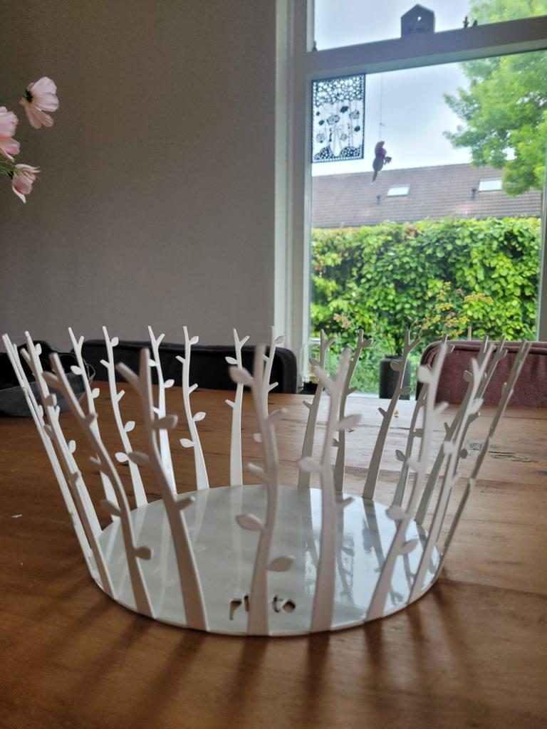 Witte deco  schaal v deense merk pluto, Ophalen of Verzenden
