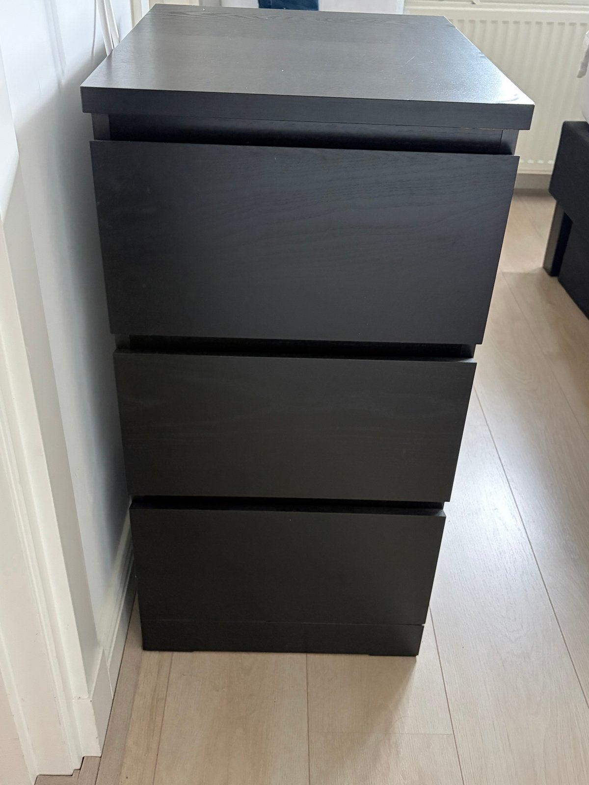 IKEA Malm ladekast - Zwartbruin, 3 lades, Huis en Inrichting, Kasten | Ladekasten, Ophalen, Gebruikt, 50 tot 100 cm, 3 of 4 laden
