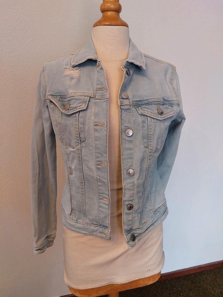 Spijkerjasje, denim maat S, Ophalen of Verzenden, Zo goed als nieuw, Maat 38/40 (M), Blauw