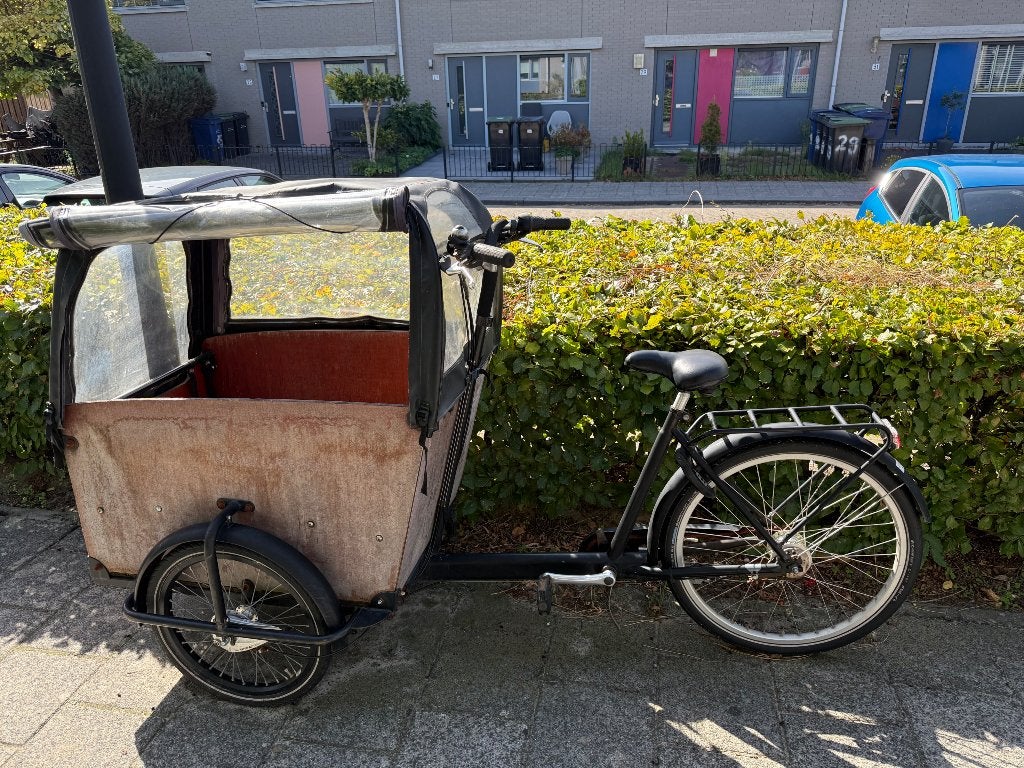 Babboe Bakfiets, 4 kinderen of meer, Gebruikt, Huif, Velgrem