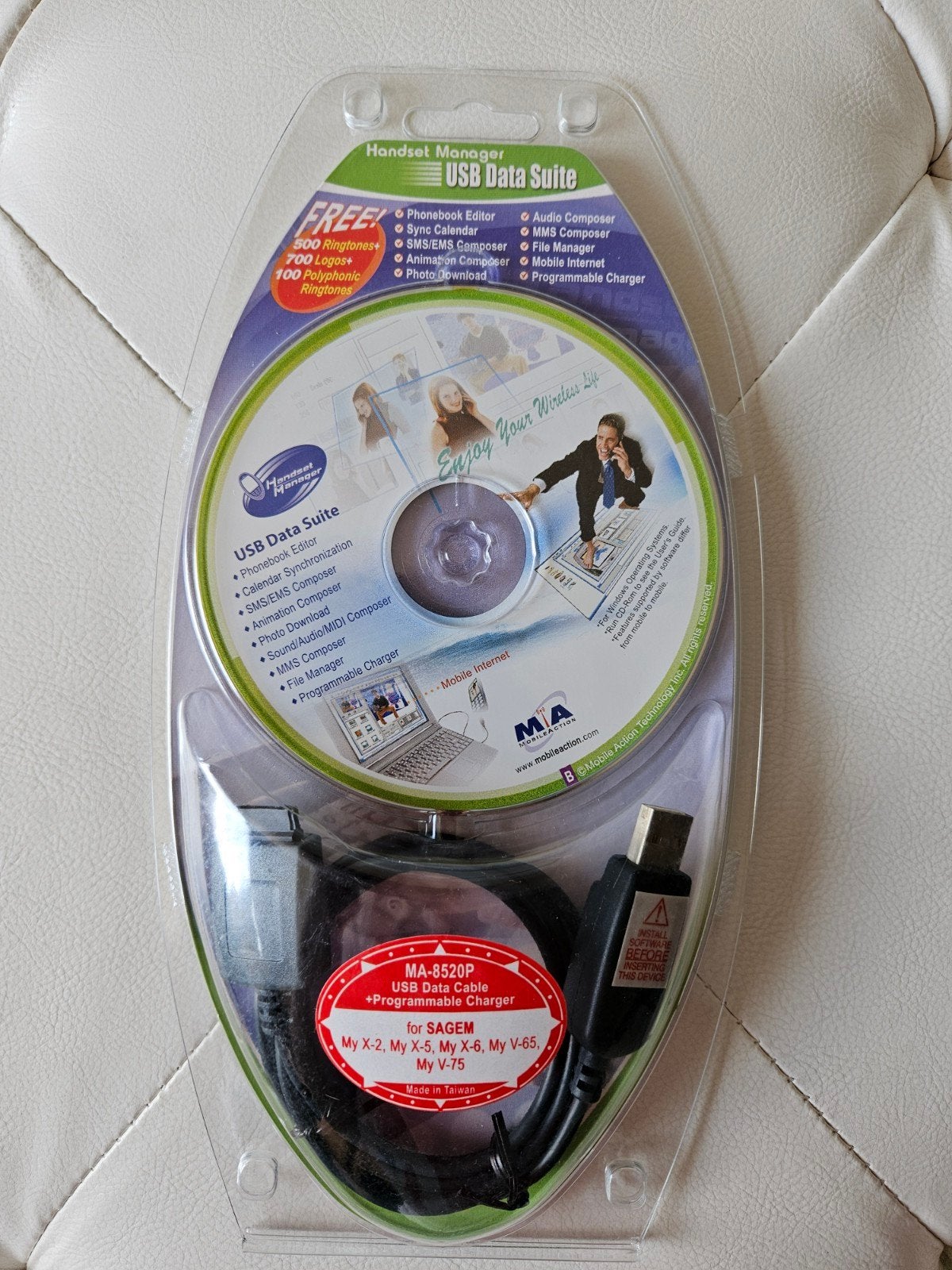 Headset manager USB data suite voor Sagem mobiel, Ophalen of Verzenden, Zo goed als nieuw, Snoer of kabel, Sagem