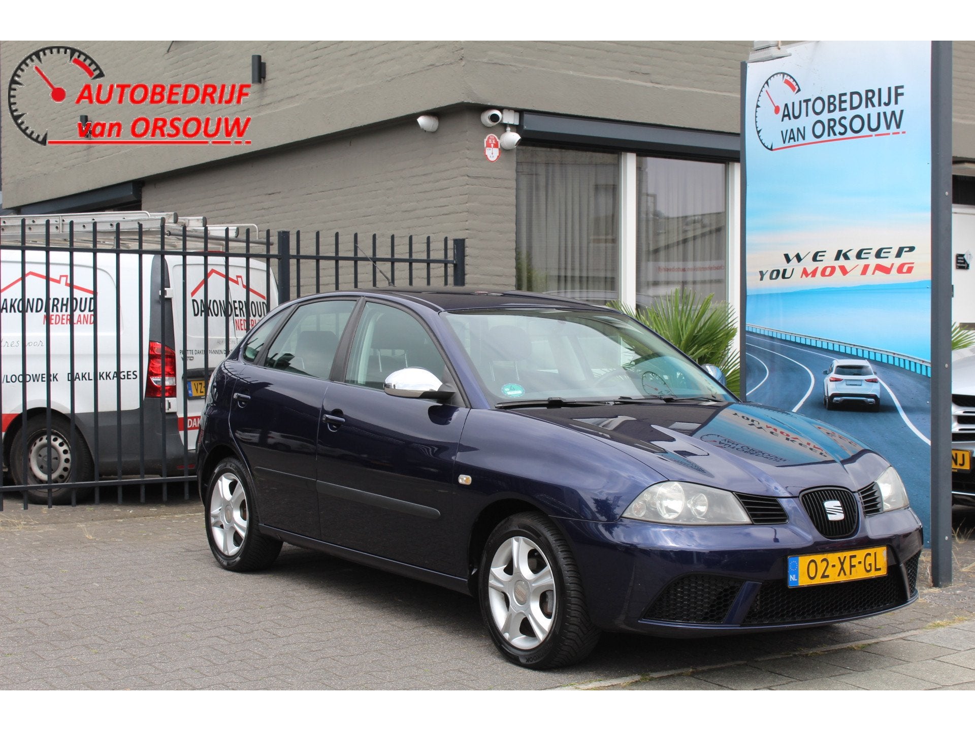 SEAT Ibiza 1.4-16V Trendstyle Airco Audio CV Lmv (bj 2007), Auto's, Voorwielaandrijving, Dealer onderhouden, Zwart, Blauw