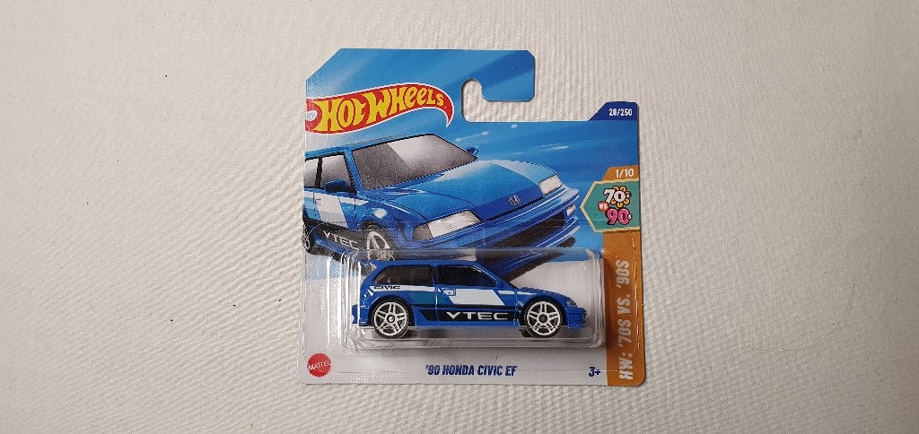 Hot Wheels 90 Honda Civic EF blauw, Hobby en Vrije tijd, Modelauto's | Overige schalen, Ophalen of Verzenden, Nieuw, Auto