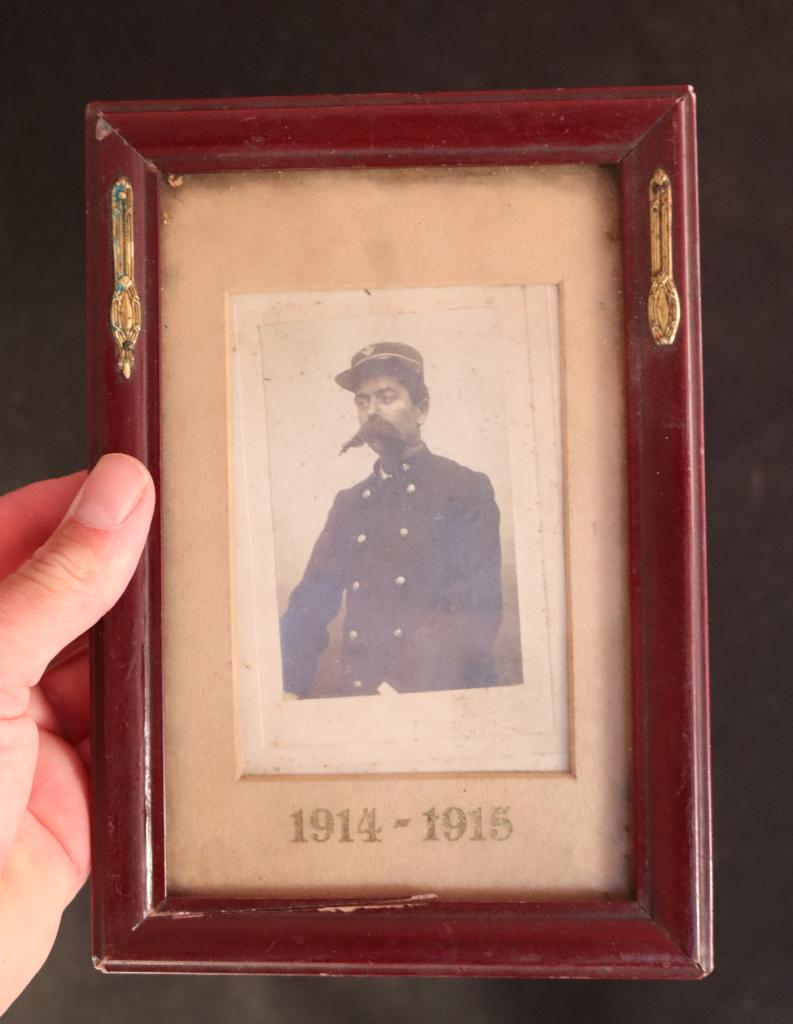 Antieke ingelijste foto, Ophalen of Verzenden