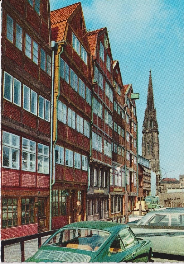Duitsland, Hamburg met auto, Porsche 912, Ophalen of Verzenden, Voor 1920, Frankrijk