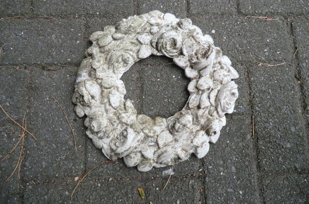 krans / sierkrans - van gips / steen, Tuin en Terras, Ophalen, Gebruikt, Steen, Overige typen